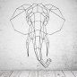 Preview: 46185W Elefant geometrisch Wandsticker